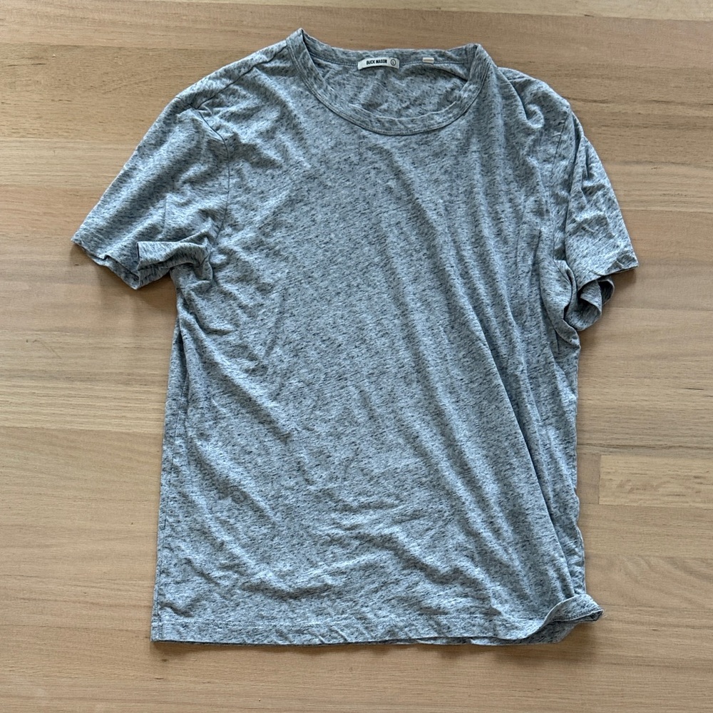 Buck Mason Heather Grey Tee